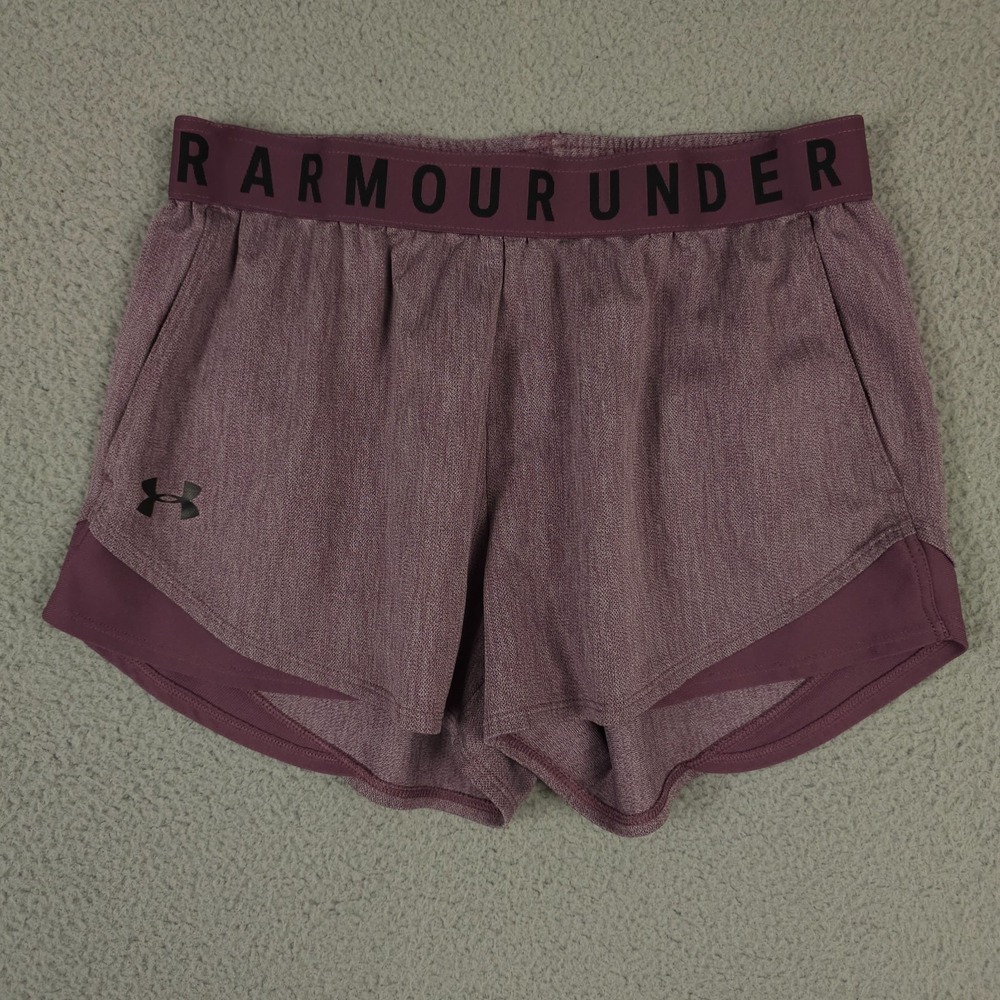 Under Armour Shorts Womens Small Heather Purple Tech Play Up Twist Training Gym